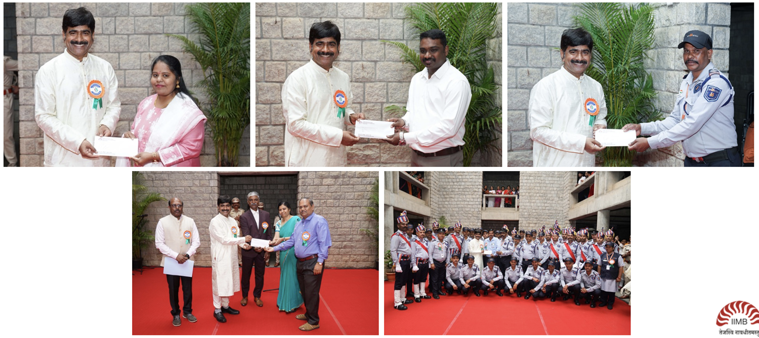 On Independence Day, members of the IIMB community were awarded for going beyond the call of duty.